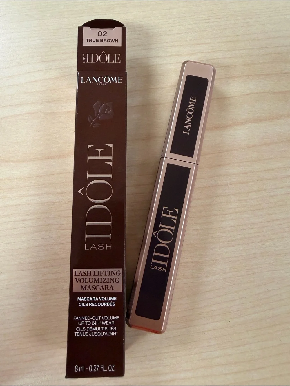 Lancome Idole Lash LIFTING +VOLUMIZING TRUE BROWN Mascara Full Size .27oz
